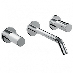 Встраиваемый в стену смеситель для раковины Kartell by laufen три отверстия, длина излива 17,5см 3.1233.6.004.120.1 Laufen